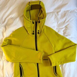 Melanzana Men's Full Zip Scuba Fleece Hoody in Citron Yellow LIKE NEW